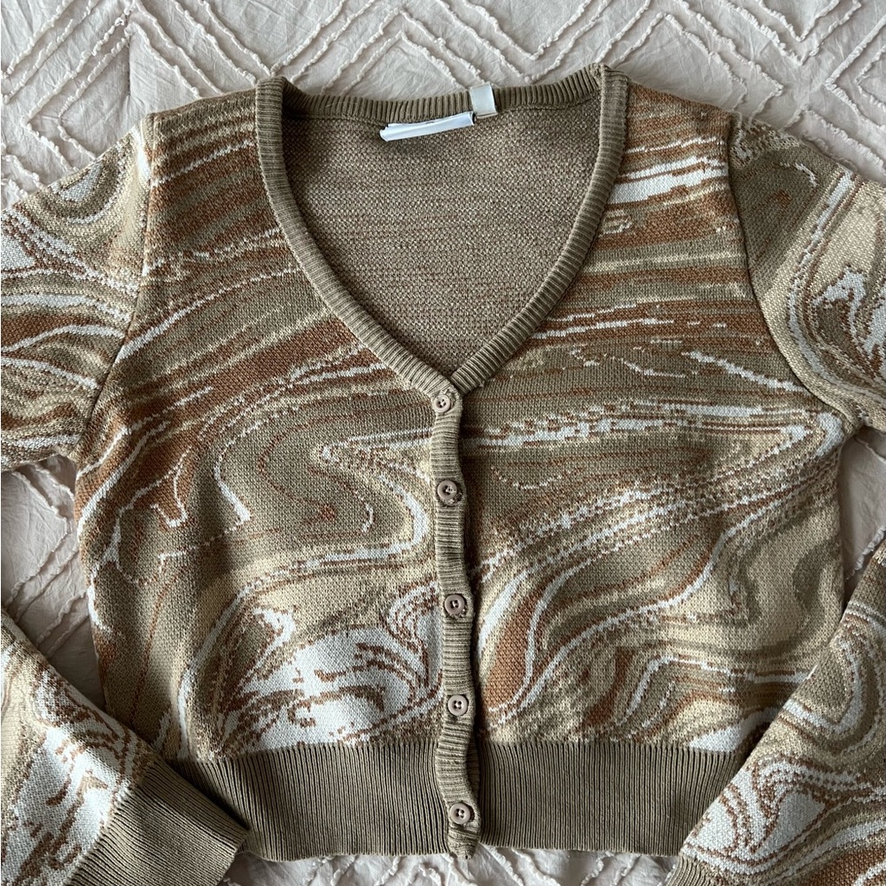 Patterned Knit Cardigan